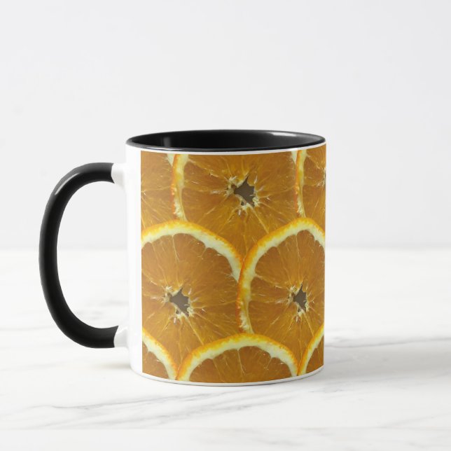 Caneca Padrão de fruta fresca das fatias de laranja (Esquerda)