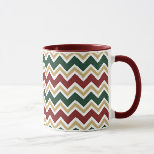 Caneca Padrão de Gavão Verde Verde Branco