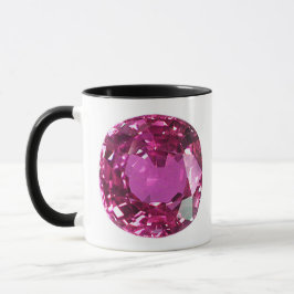 Caneca Padrão de Gemstone Rosa
