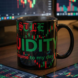 Caneca Padrão de Gráfico de Negociação Streetwear Vela Ve
