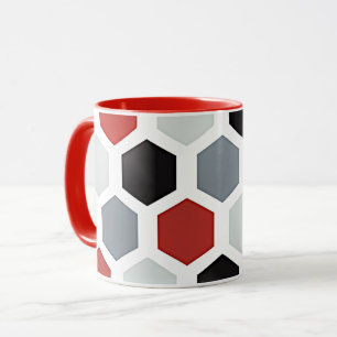 Caneca Padrão de Hexágono de Arte Moderna