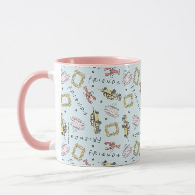 Caneca Padrão de Ícones de Aquarela do FRIENDS™ (Esquerda)