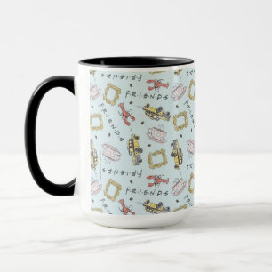 Caneca Padrão de Ícones de Aquarela FRIENDS™