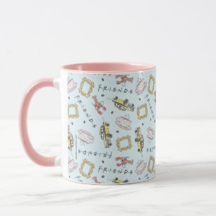 Caneca Padrão de Ícones de Aquarela FRIENDS™