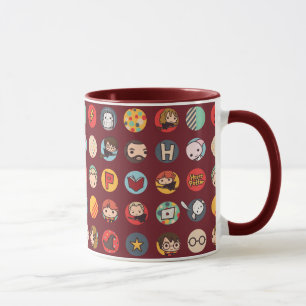Caneca Padrão de Ícones de Cartoon do Harry Potter