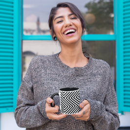 Caneca Padrão de Ilusão ao Quadrado 3d