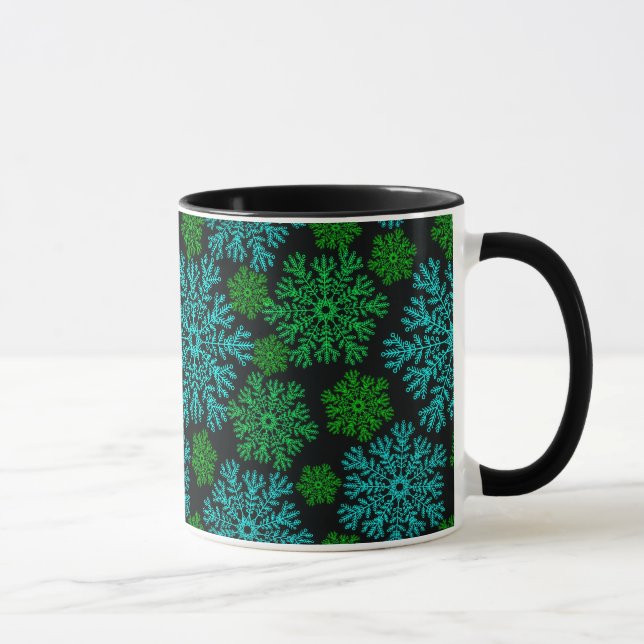 Caneca Padrão de inverno para flocos de neve elegantes (Direita)