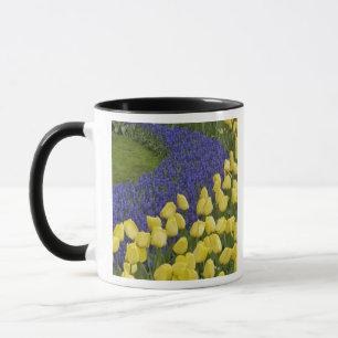 Caneca Padrão de jardim de flores de Jacinto de Uva e