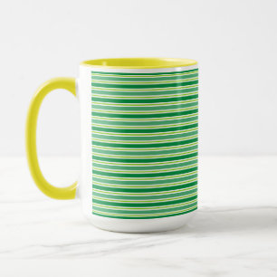 Caneca Padrão de Listras Verdes do Dia de São Patrício