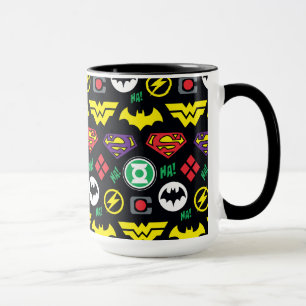 Caneca Padrão de logotipo da Liga da Justiça de Chibi