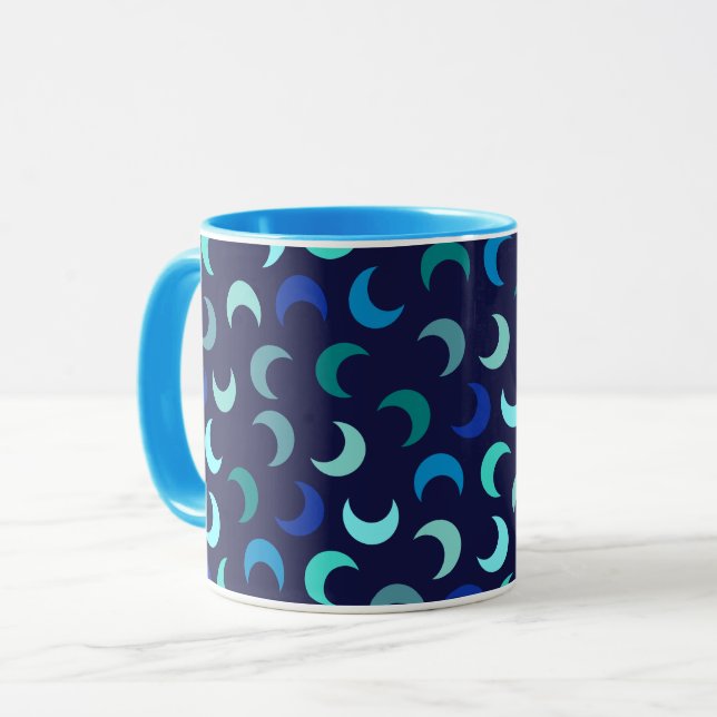 Caneca Padrão de Lua Nova Azul (Frente Esquerda)