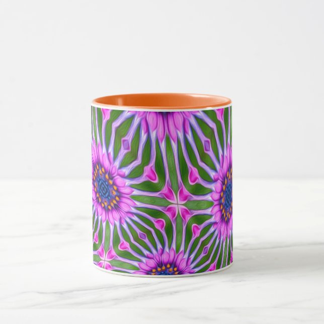Caneca Padrão de margarida estética (Centro)