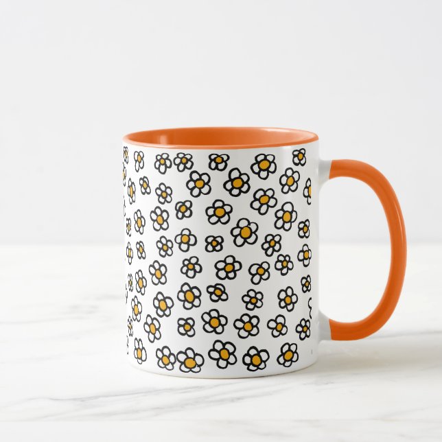Caneca Padrão de Margarida Fofa (Direita)