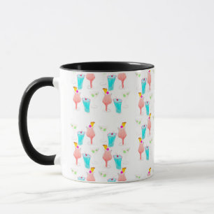 Caneca Padrão de Margarita de Coquetel Aquarela