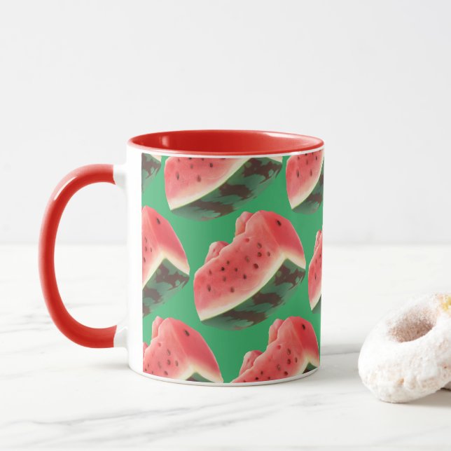 Caneca Padrão de melancia (Com Donut)