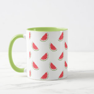 Caneca Padrão de Melancia de Aquarela