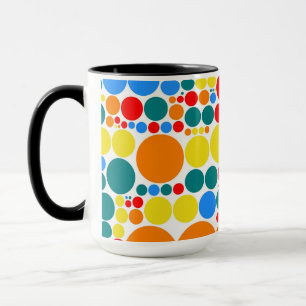Caneca Padrão de Mosaico da Bolinhas Decorativa