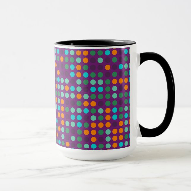 Caneca Padrão de Mosaico da Bolinhas Retroativa nº 6 (Direita)