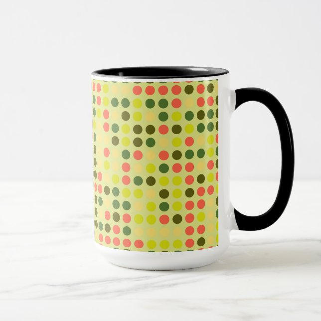 Caneca Padrão de Mosaico da Bolinhas Retroativa nº 9 (Direita)
