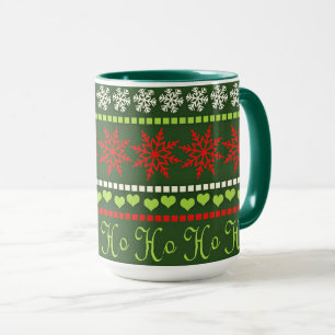 Caneca Padrão de Natal Repetitivo Popular