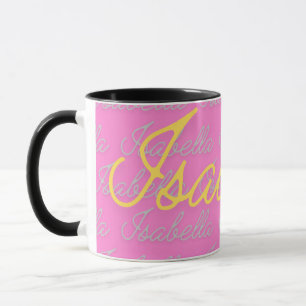 Caneca Padrão de nome da assinatura de Isabella