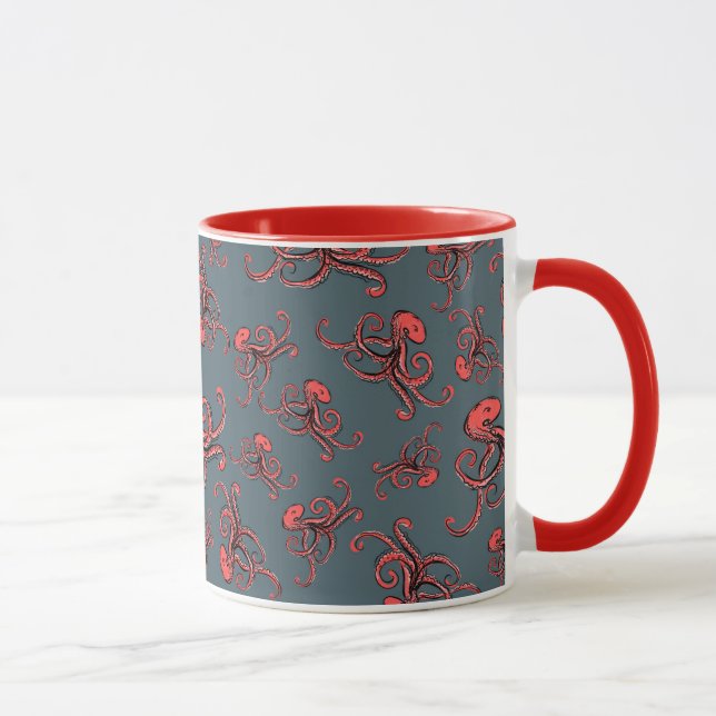 Caneca Padrão de Octopus Sneaky (Direita)