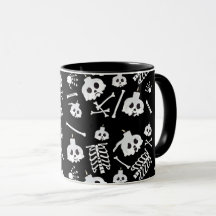 Padrão de Ossos do Skeleton do Halloween