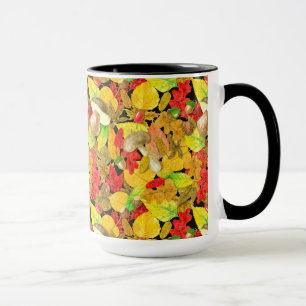 Caneca Padrão de outono da Aquarela