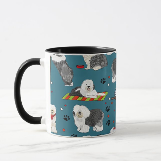 Caneca Padrão de Ovelino Inglês Gelado, Presente de Sobre (Esquerda)