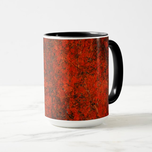 Caneca Padrão de Pedra Vermelha (Frente Esquerda)