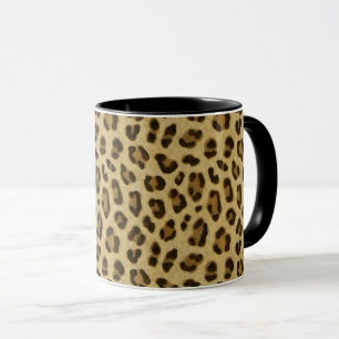 Caneca Padrão de Pele de Impressão de Animais do Leopardo