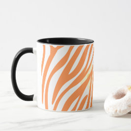 Caneca Padrão de pintura laranja Design de arte moderna