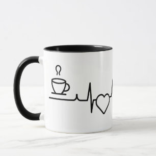 Caneca Padrão de pulsação com copa de café