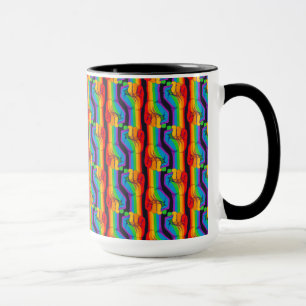 Caneca Padrão de Punho do Arco-Íris