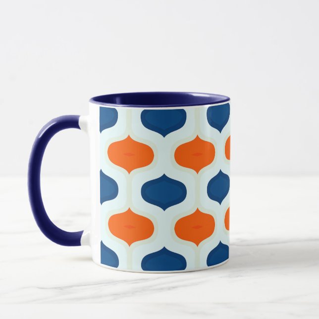 Caneca Padrão de recuperação de humor azul e laranja (Esquerda)