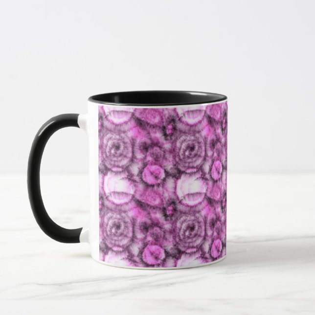 Caneca Padrão de redemoinho de tingimento rosa e branco (Esquerda)