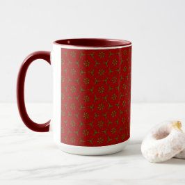 Caneca Padrão de rendas de Natal