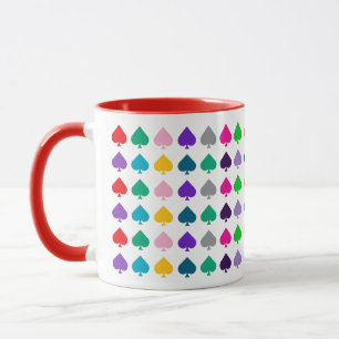 Caneca Padrão de roupa de jogo de cartas divertido e colo
