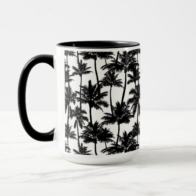 Caneca Padrão de Sombra da Árvore Palm (Esquerda)