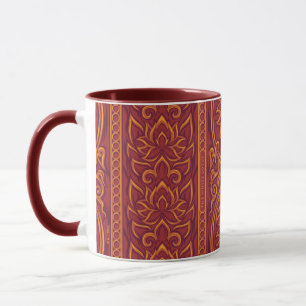 Caneca Padrão de tapeçaria Lotus Luxe - O Lotus Branco