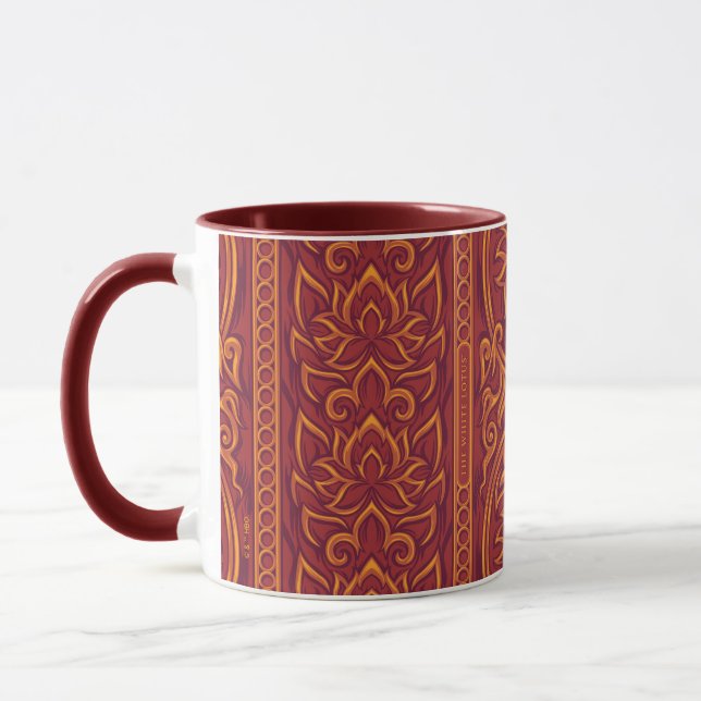 Caneca Padrão de tapeçaria Lotus Luxe - O Lotus Branco (Esquerda)