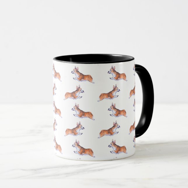 Caneca Padrão de verão de voo de Corgi (Frente Esquerda)