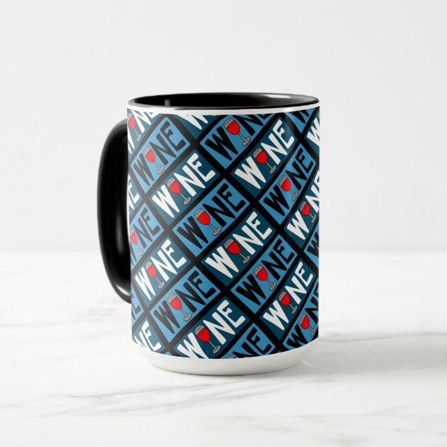 Caneca Padrão de Vidro de Vinho Vermelho (Frente Esquerda)