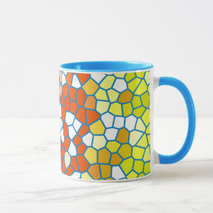Caneca Padrão de Vidro Múltiplo Colorido