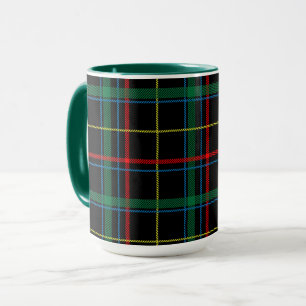 Caneca Padrão de Xadrez de Tartan, Verde,