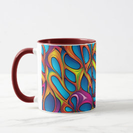 Caneca Padrão digital abstrato geométrico 35 - Coffee Mug