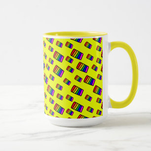 Caneca Padrão do bloco Funky Neon Rainbow