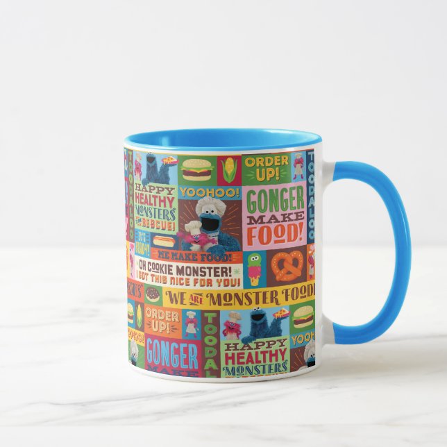 Caneca Padrão do Caminhão de Comida do Monstro dos Biscoi (Direita)