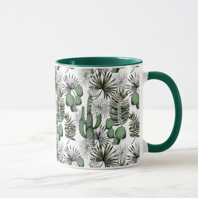 Caneca Padrão do Deserto de Cactus (Direita)