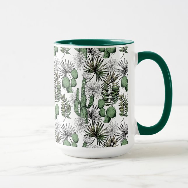 Caneca Padrão do Deserto de Cactus (Direita)